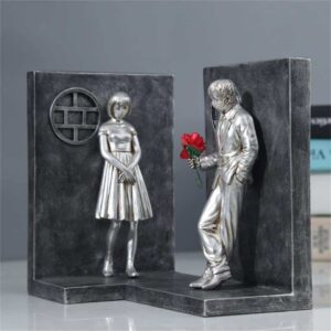 Serre-livres original couple romantique miniature en résine_1